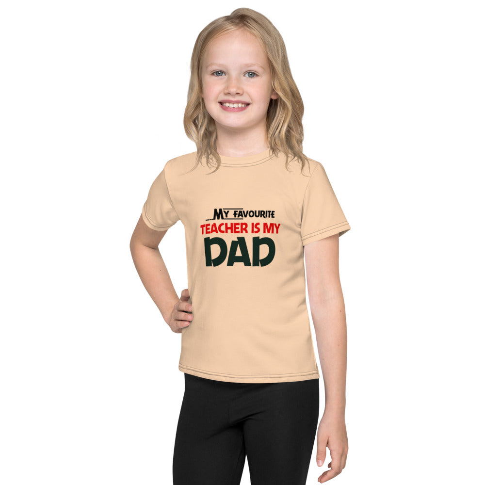 MY FAVOURITE TEACHER IS DAD - Kids crew neck t-shirt