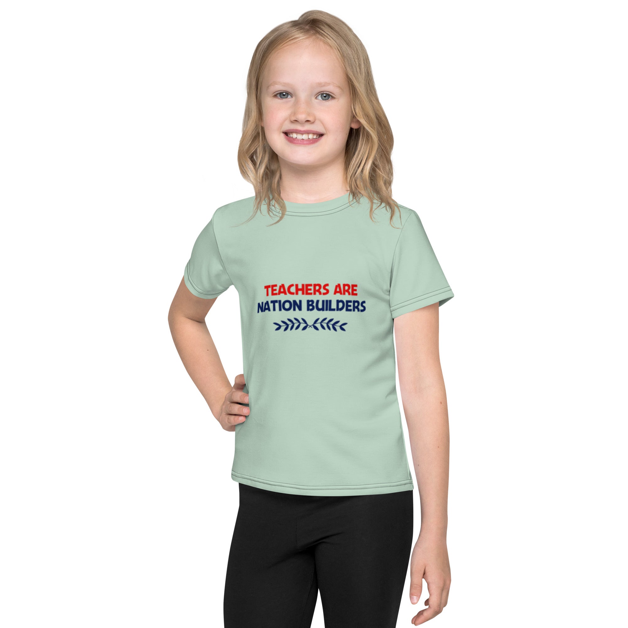 TEACHERS ARE NATION BUILDERS - Kids crew neck t-shirt