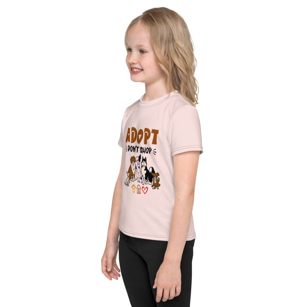 ADOPT DON'T SHOP - Kids crew neck t-shirt