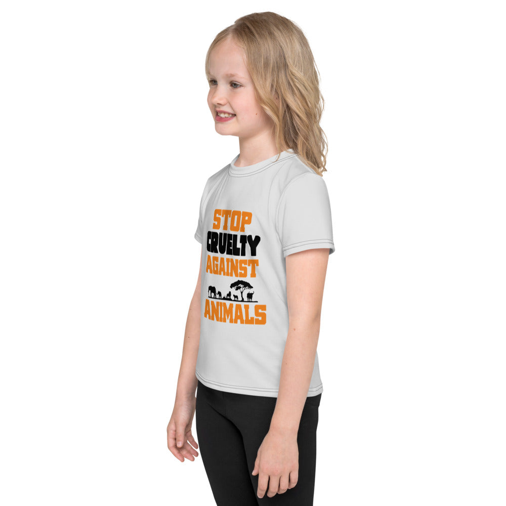 STOP CRUELTY AGAINST ANIMALS - Kids crew neck t-shirt