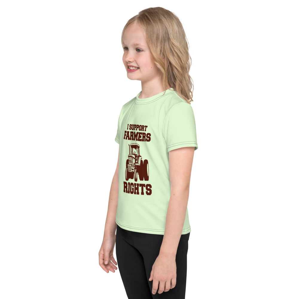 I SUPPORT FARMERS RIGHTS - Kids crew neck t-shirt