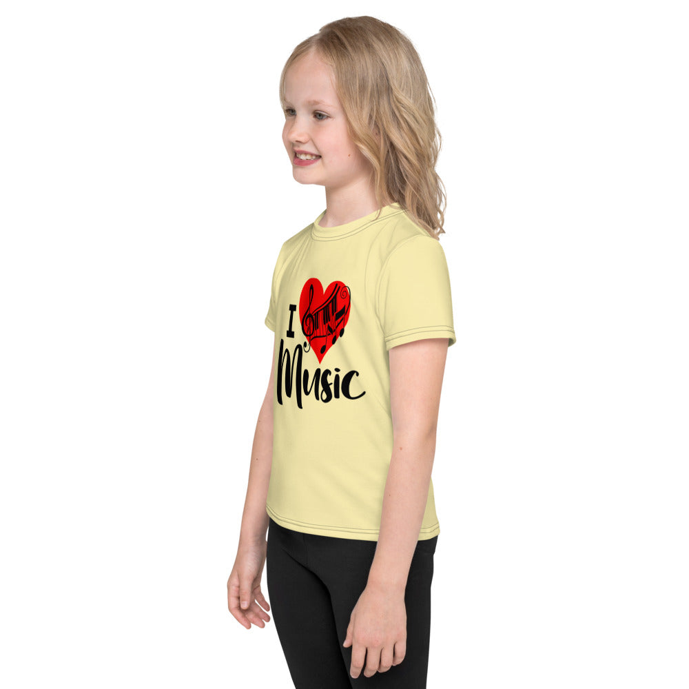 I LOVE MUSIC - Kids crew neck t-shirt