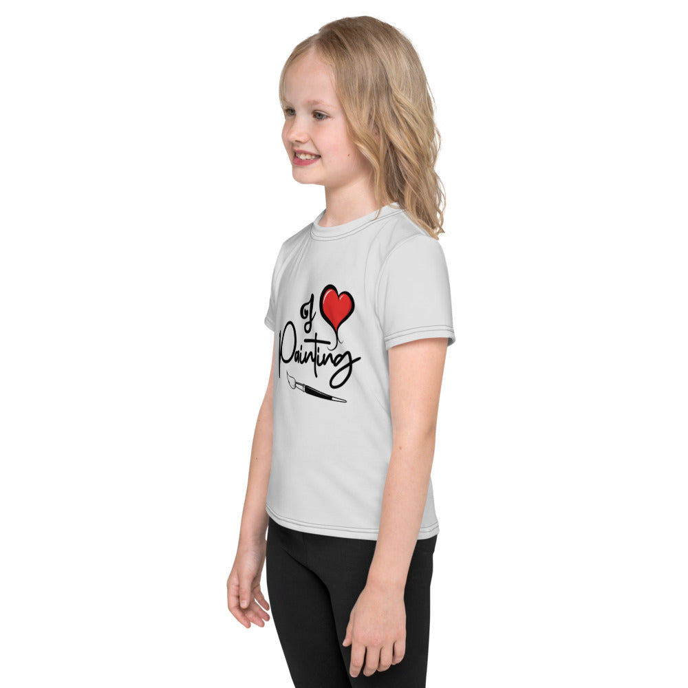 I LOVE PAINTING - Kids crew neck t-shirt