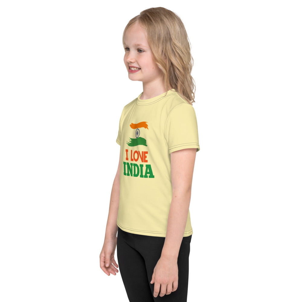 I LOVE INDIA - Kids crew neck t-shirt