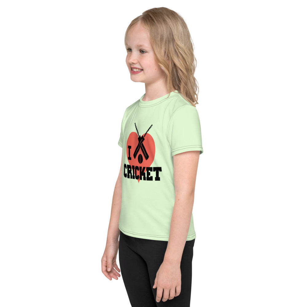 I LOVE CRICKET - Kids crew neck t-shirt