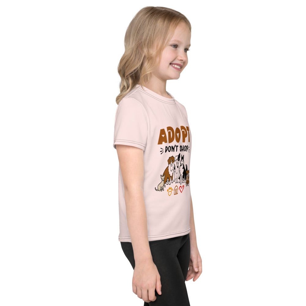 ADOPT DON'T SHOP - Kids crew neck t-shirt