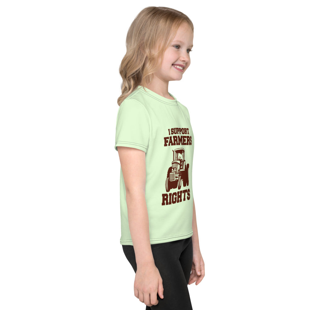 I SUPPORT FARMERS RIGHTS - Kids crew neck t-shirt