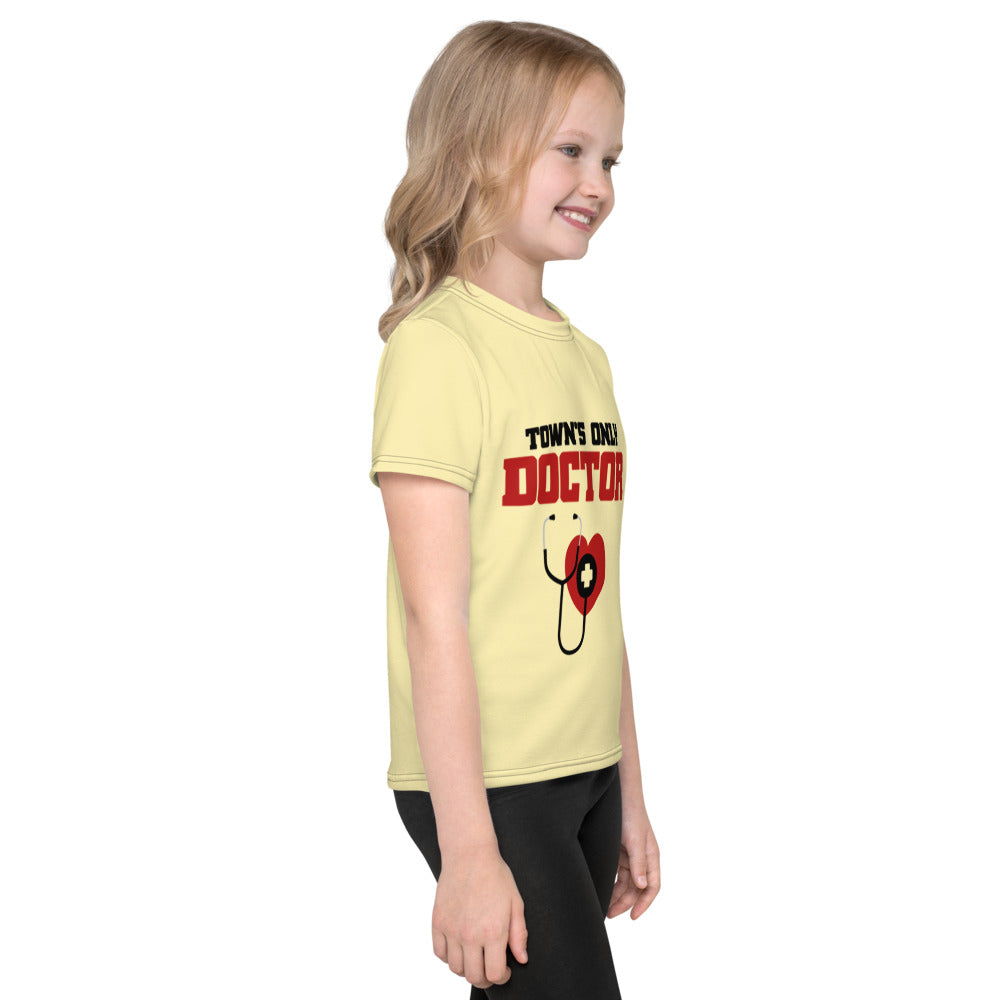 TOWN'S ONLY DOCTOR - Kids crew neck t-shirt