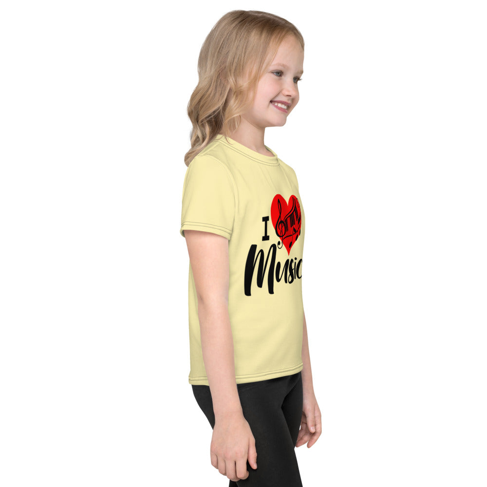 I LOVE MUSIC - Kids crew neck t-shirt