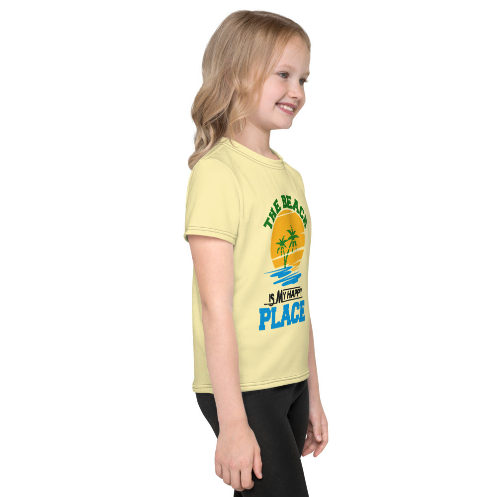 THE BEACH IS MY HAPPY PLACE - Kids crew neck t-shirt