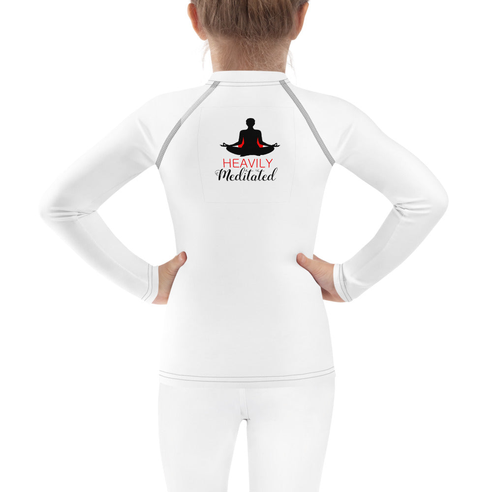 HEAVILY MEDITATED - Kids Rash Guard