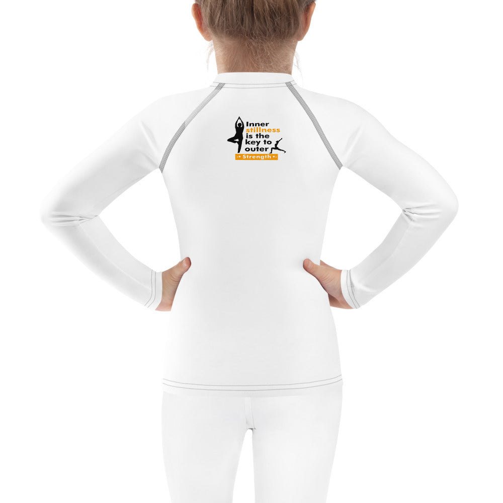 INNER STILLNESS IS THE KEY - Kids Rash Guard