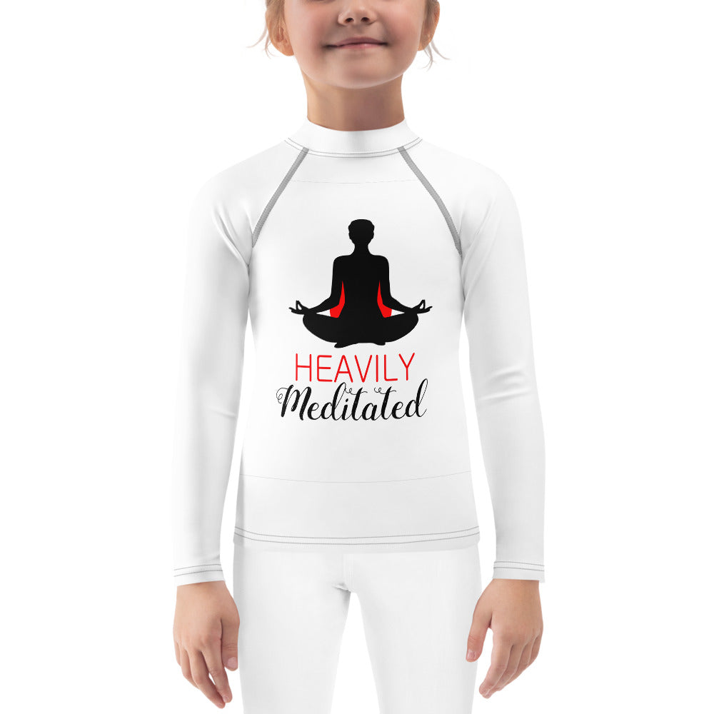 HEAVILY MEDITATED - Kids Rash Guard