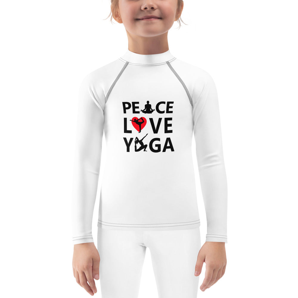 PEACE LOVE YOGA - Kids Rash Guard