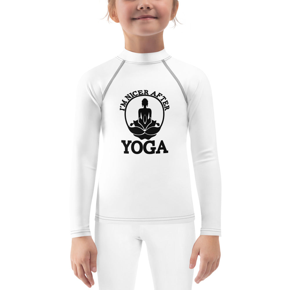 I'M NICER AFTER YOGA - Kids Rash Guard