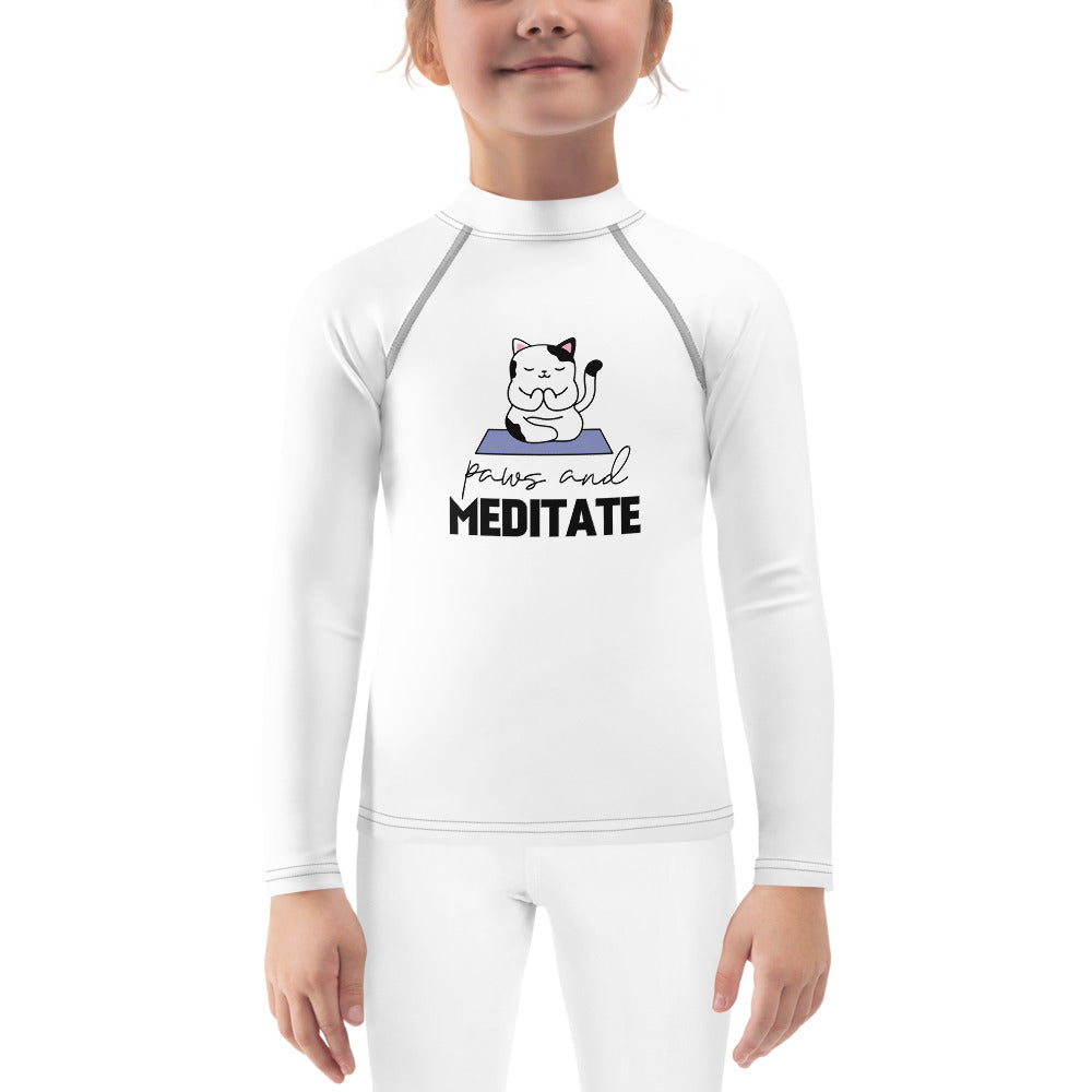 PAWS AND MEDITATE - Kids Rash Guard