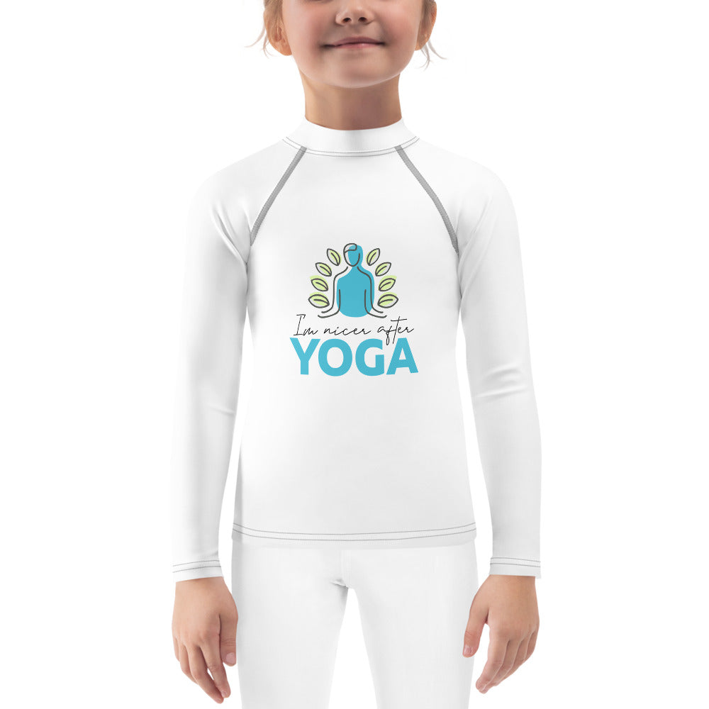 I'M NICER AFTER YOGA - Kids Rash Guard