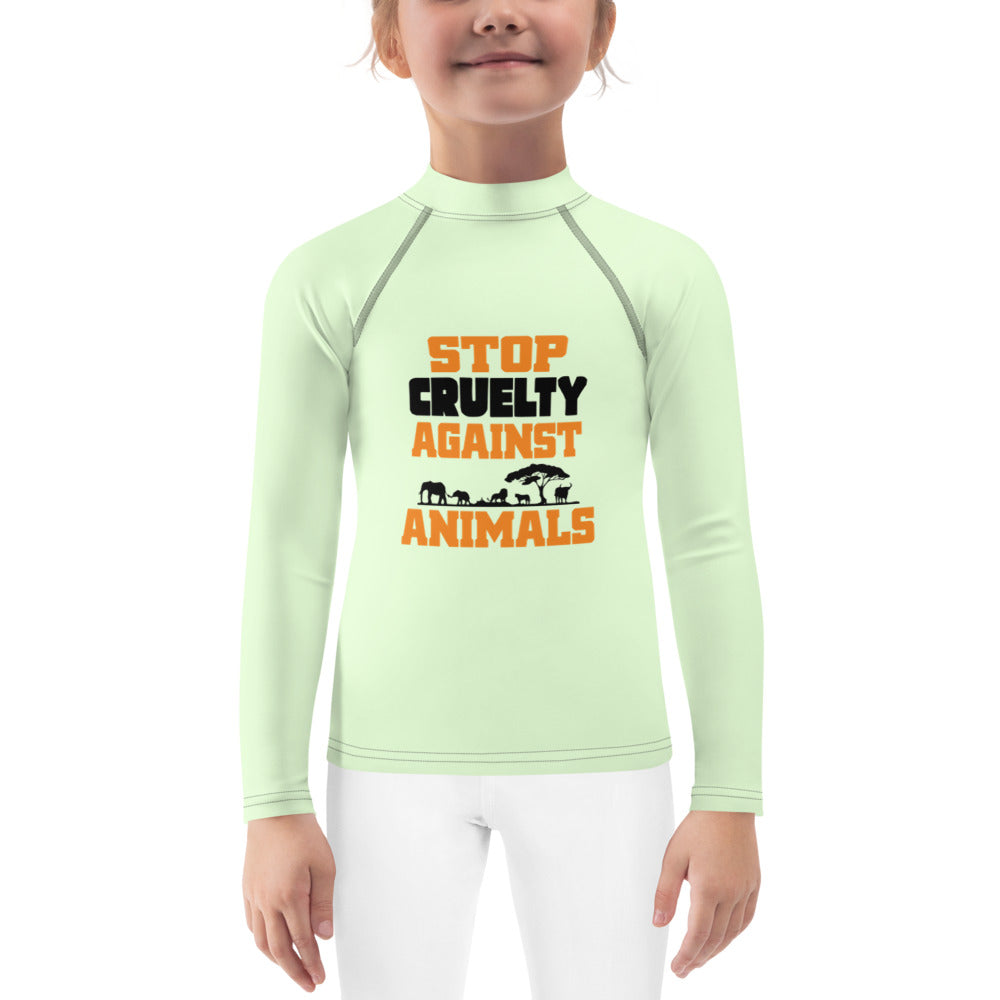 STOP CRUELTY AGAINST ANIMALS - Kids Rash Guard