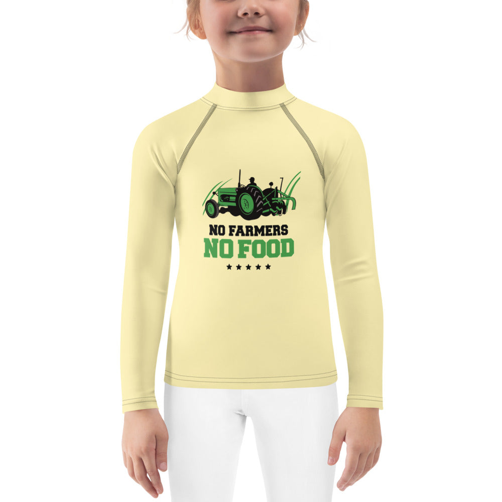 NO FARMERS NO FOOD - Kids Rash Guard