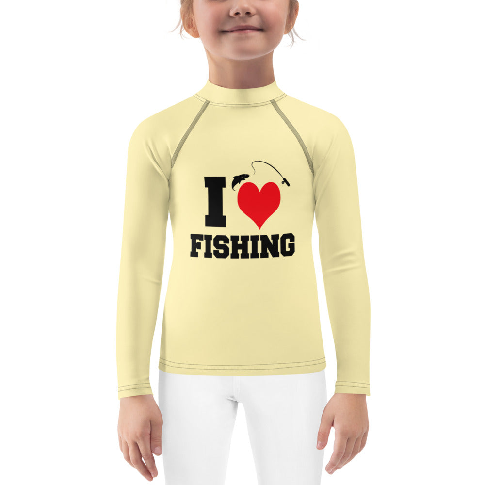 I LOVE FISHING - Kids Rash Guard