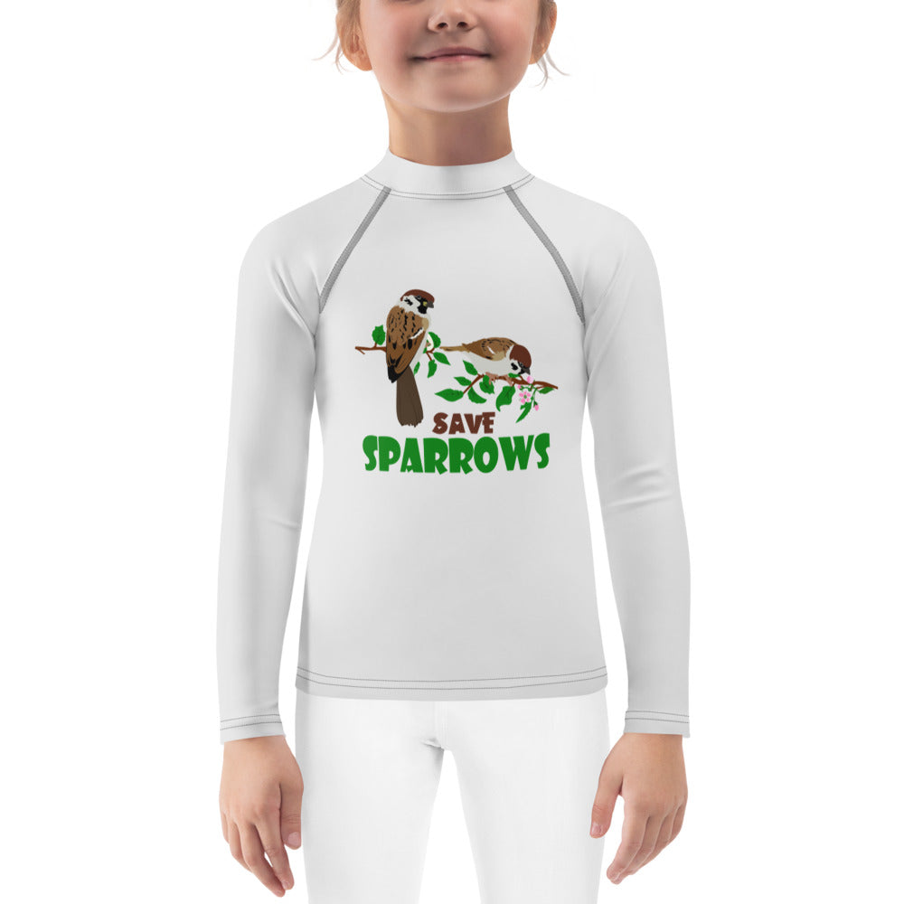 SAVE SPARROWS - Kids Rash Guard