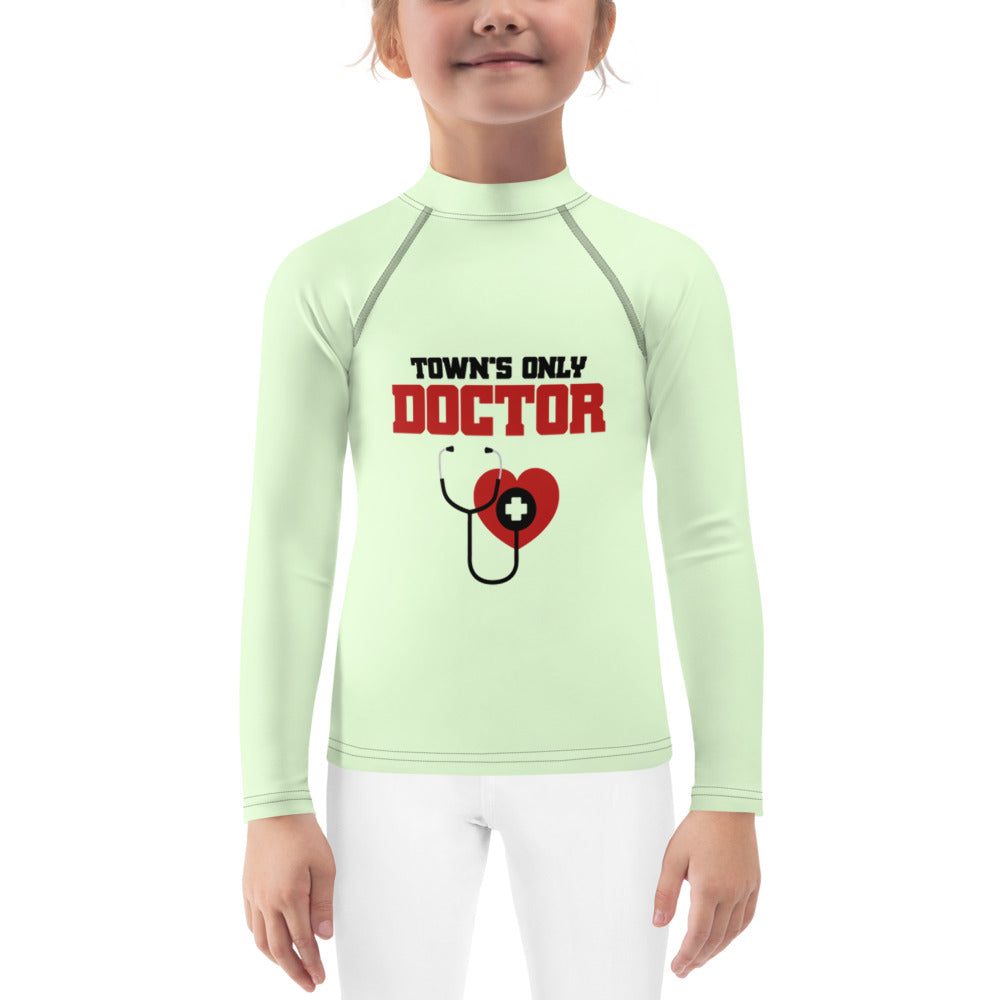 TOWN'S ONLY DOCTOR - Kids Rash Guard