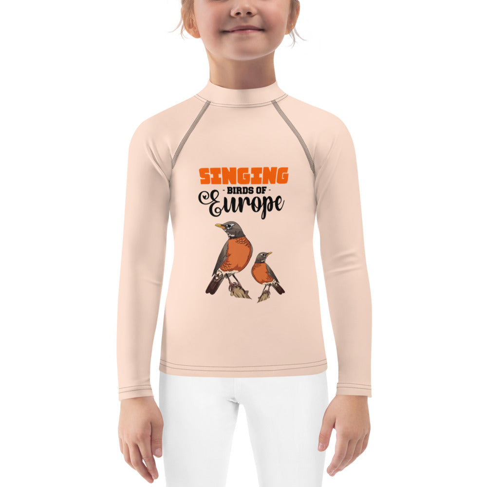 SINGING BIRDS OF EUROPE - Kids Rash Guard