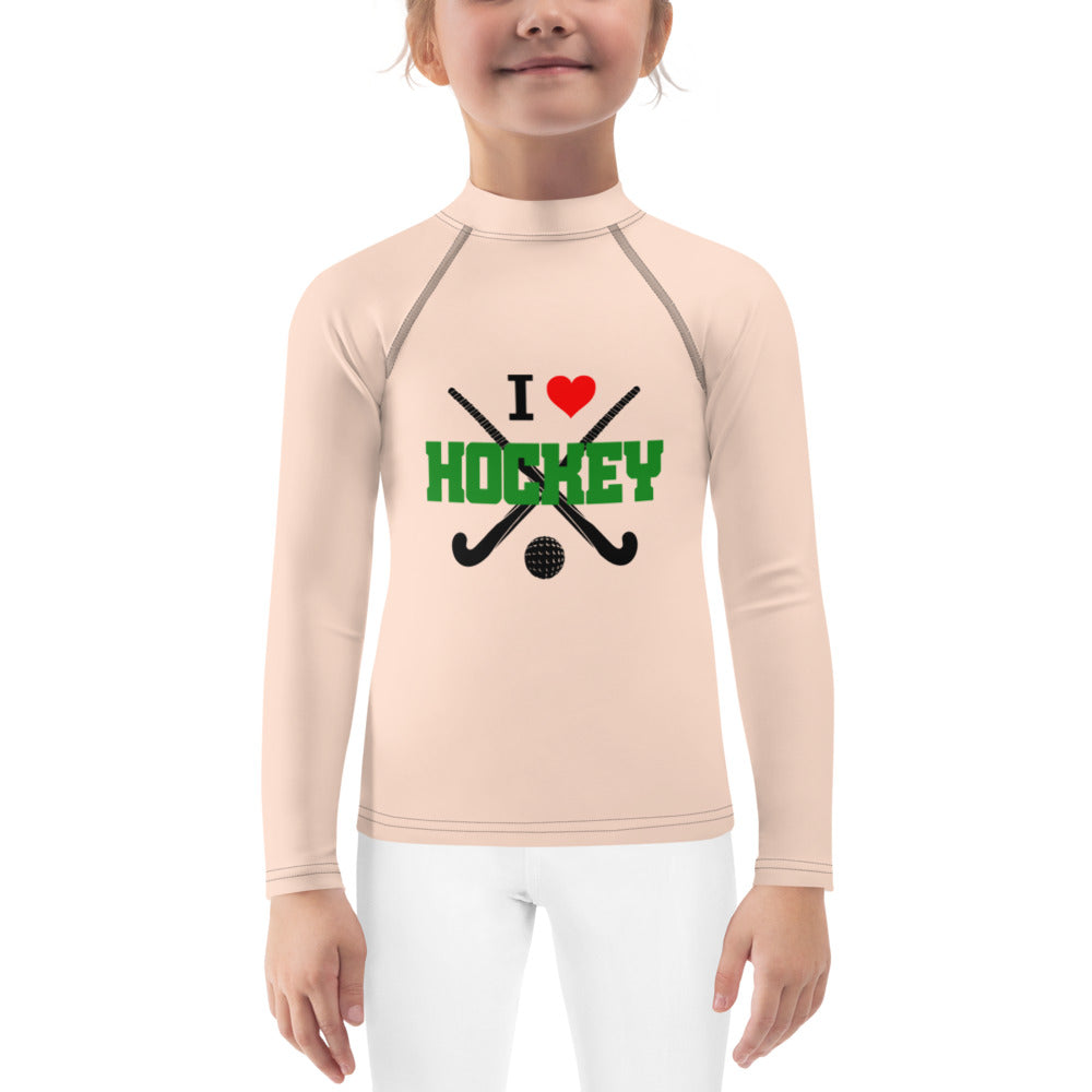 I LOVE HOCKEY - Kids Rash Guard