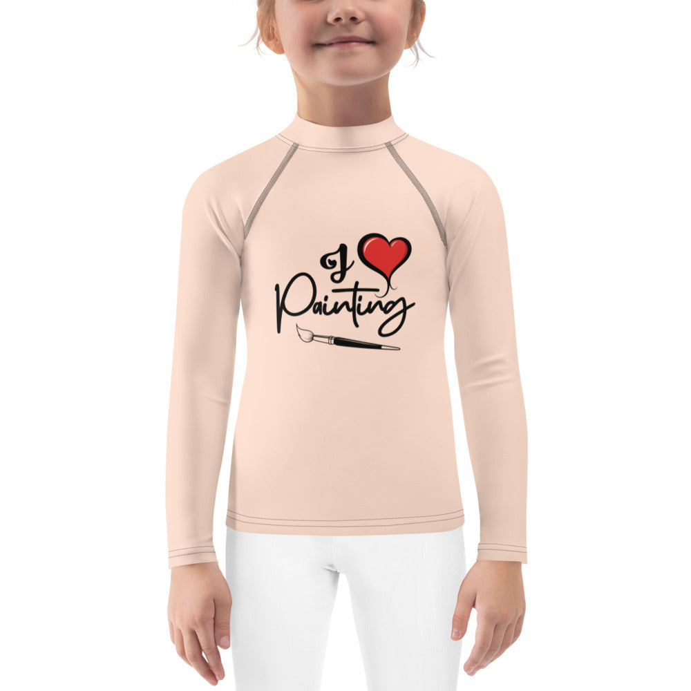 I LOVE PAINTING - Kids Rash Guard