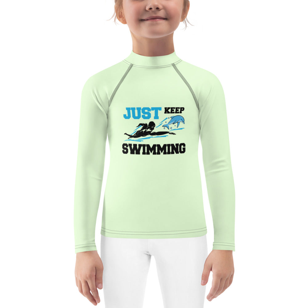 JUST KEEP SWIMMING - Kids Rash Guard