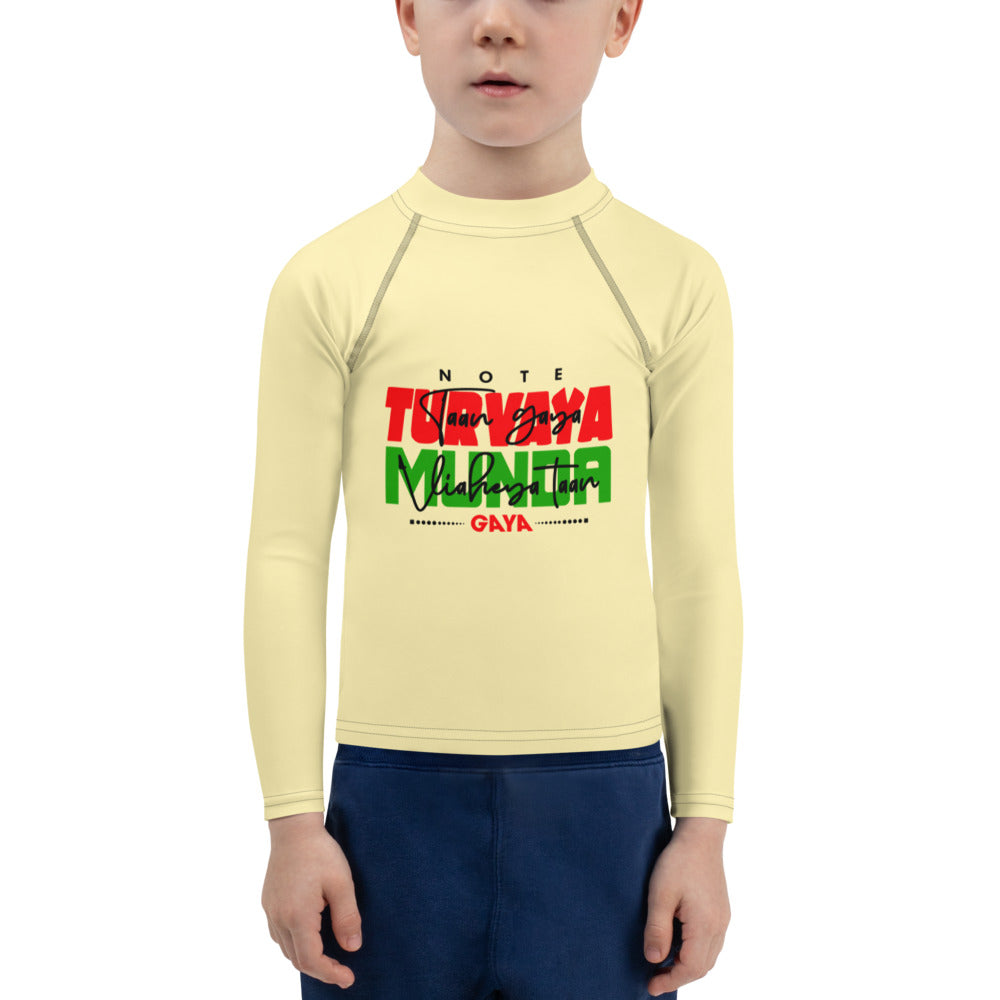 NOTE TURVAYA TAAN GAYA - Kids Rash Guard