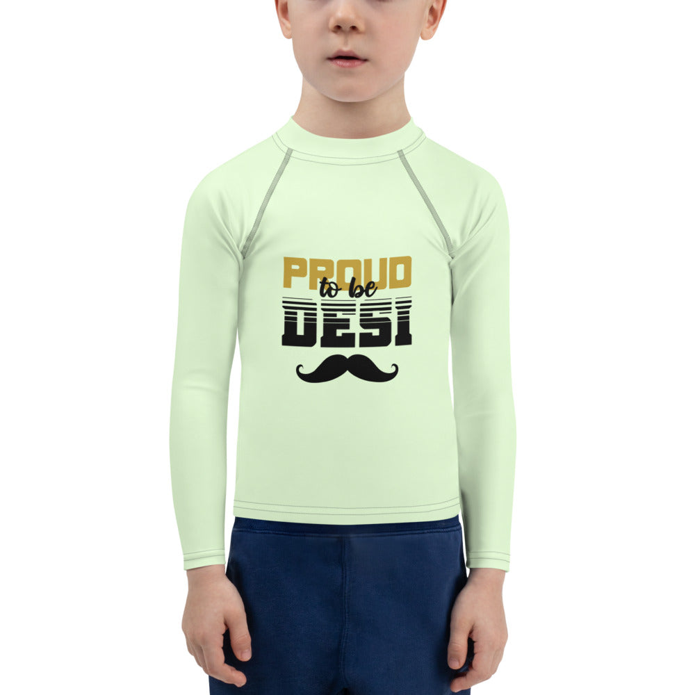 PROUD TO BE DESI - Kids Rash Guard