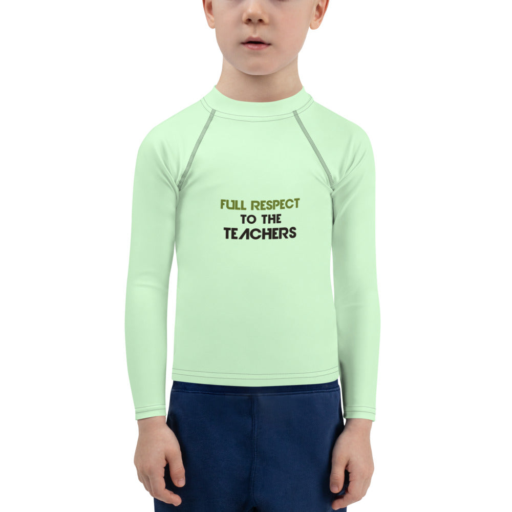 FULL RESPECT TO TEACHER - Kids Rash Guard