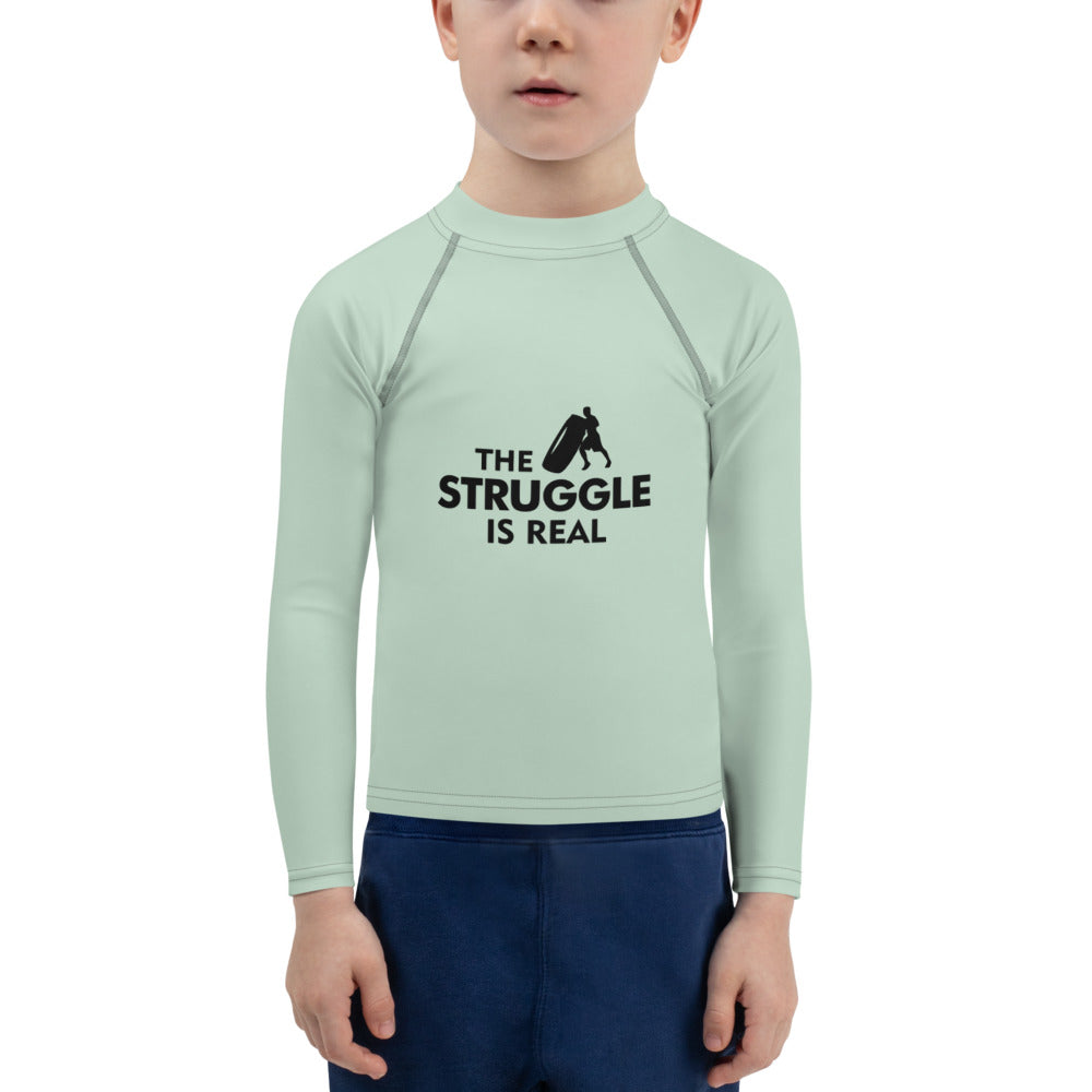 THE STRUGGLE IS REAL - Kids Rash Guard