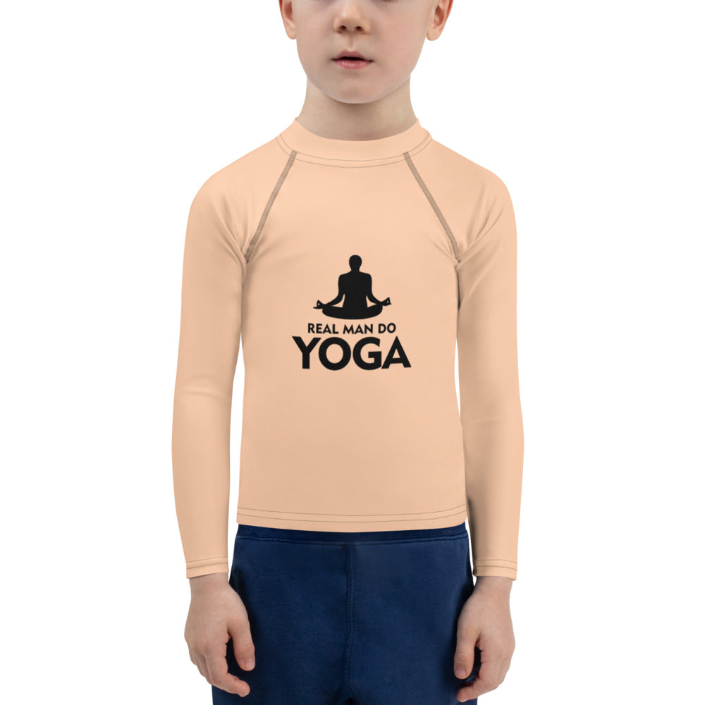 REAL MAN DO YOGA - Kids Rash Guard