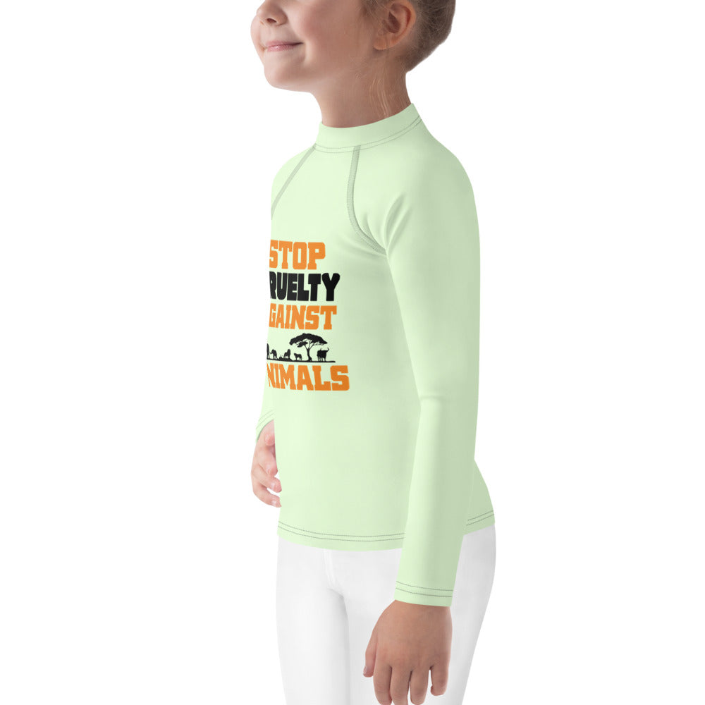 STOP CRUELTY AGAINST ANIMALS - Kids Rash Guard