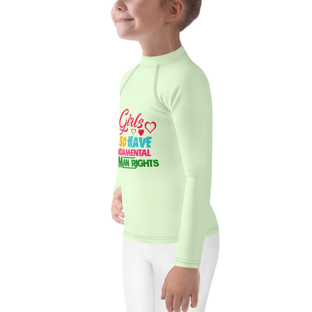 GIRLS ALSO HAVE FUNDAMENTAL HUMAN RIGHTS - Kids Rash Guard