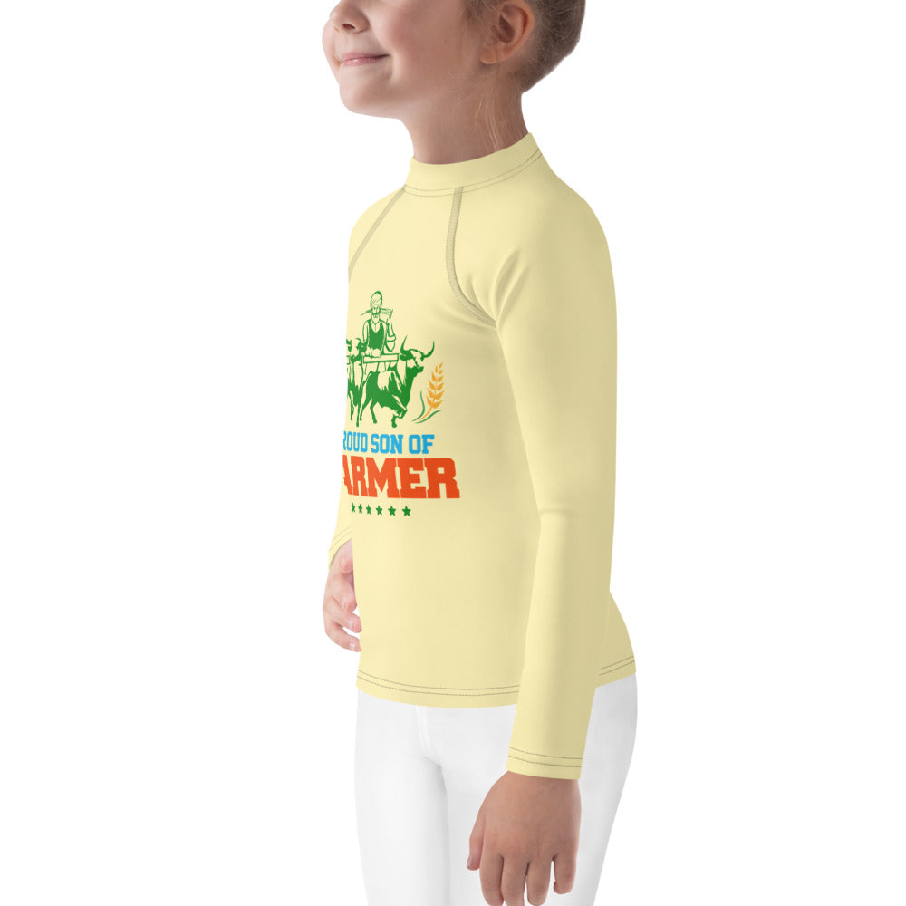 PROUD SON OF FARMER - Kids Rash Guard