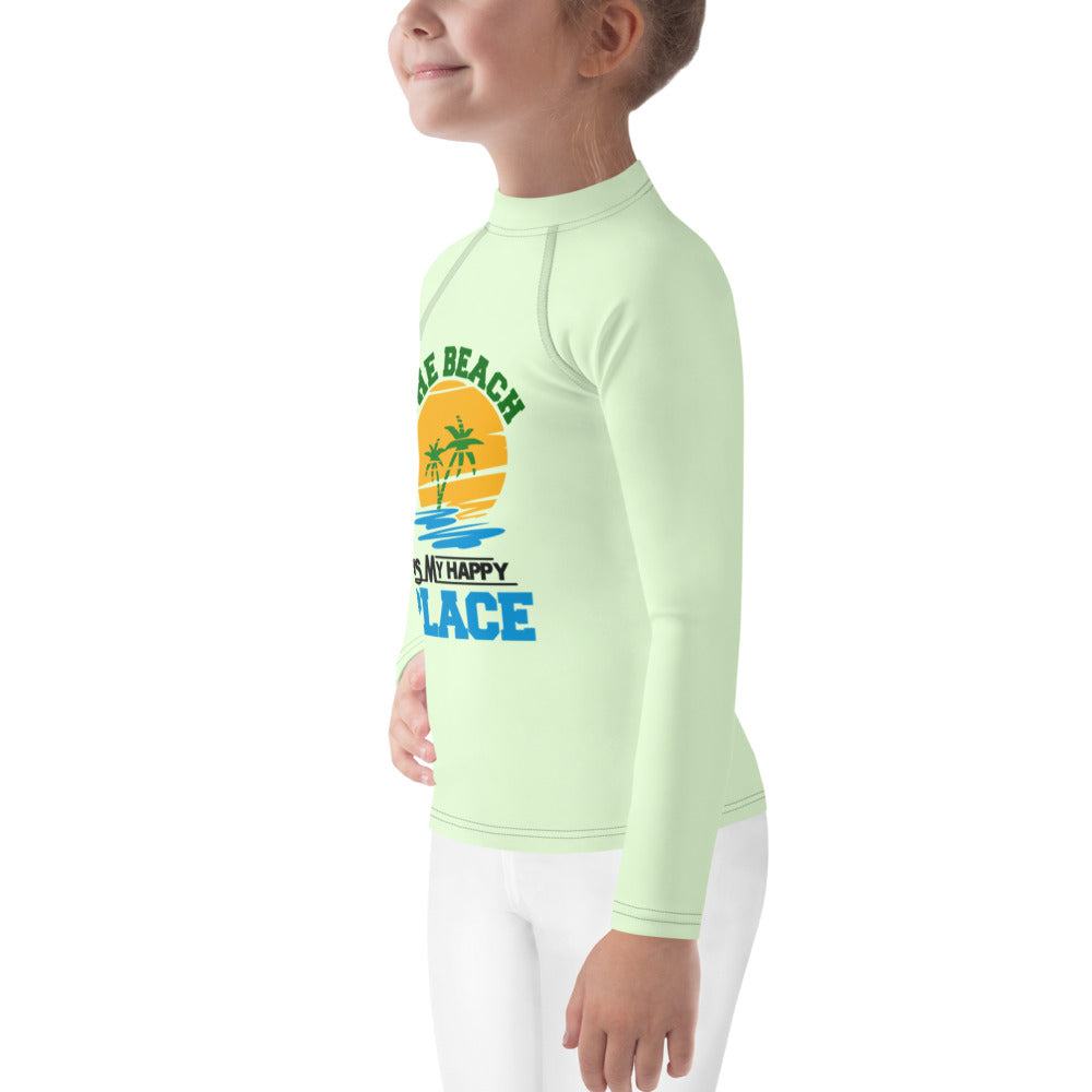 THE BEACH IS MY HAPPY PLACE - Kids Rash Guard