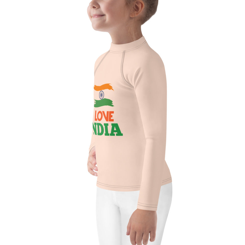 I LOVE INDIA - Kids Rash Guard