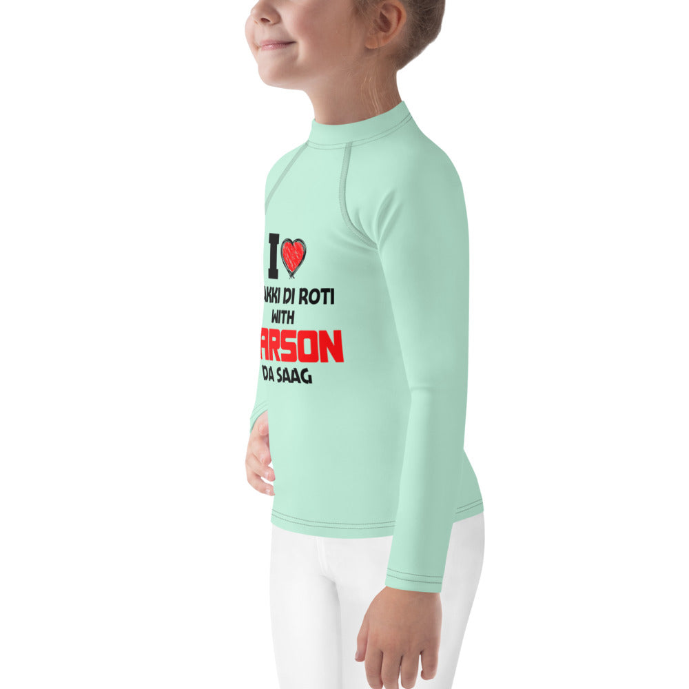 I LOVE MAKKI DI ROTI - Kids Rash Guard