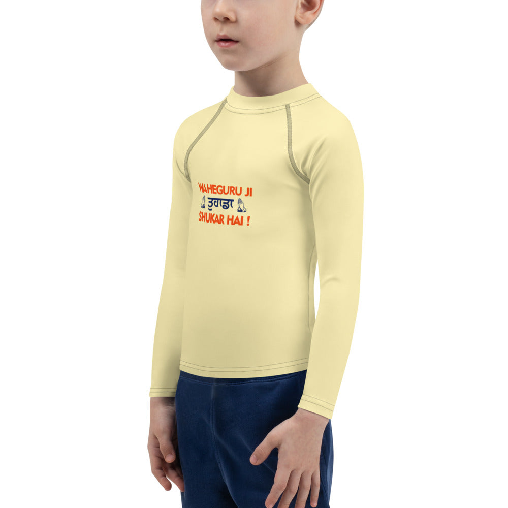 WAHEGURU JI TERA SHUKAR HAI - Kids Rash Guard