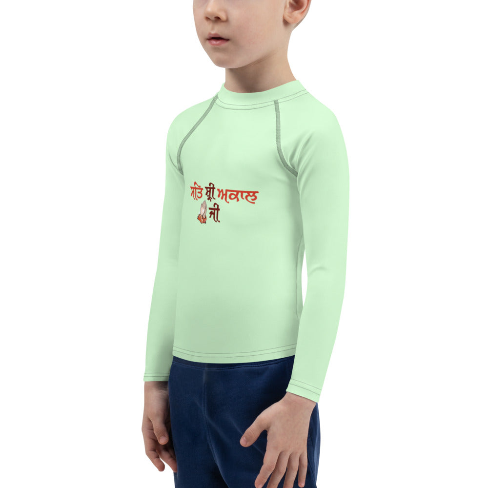 SAT SHRI AKAAL - Kids Rash Guard