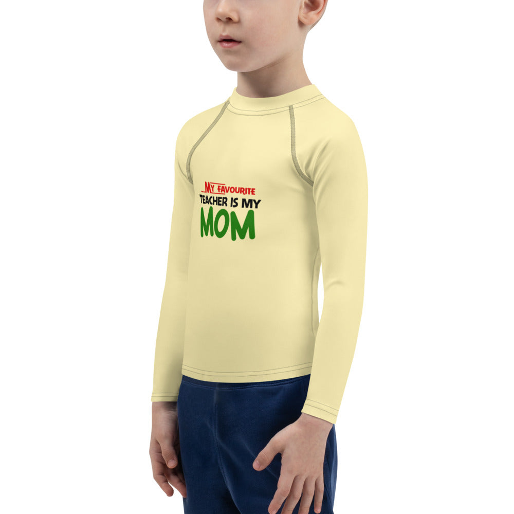 MY FAVOURITE TEACHER IS MOM - Kids Rash Guard