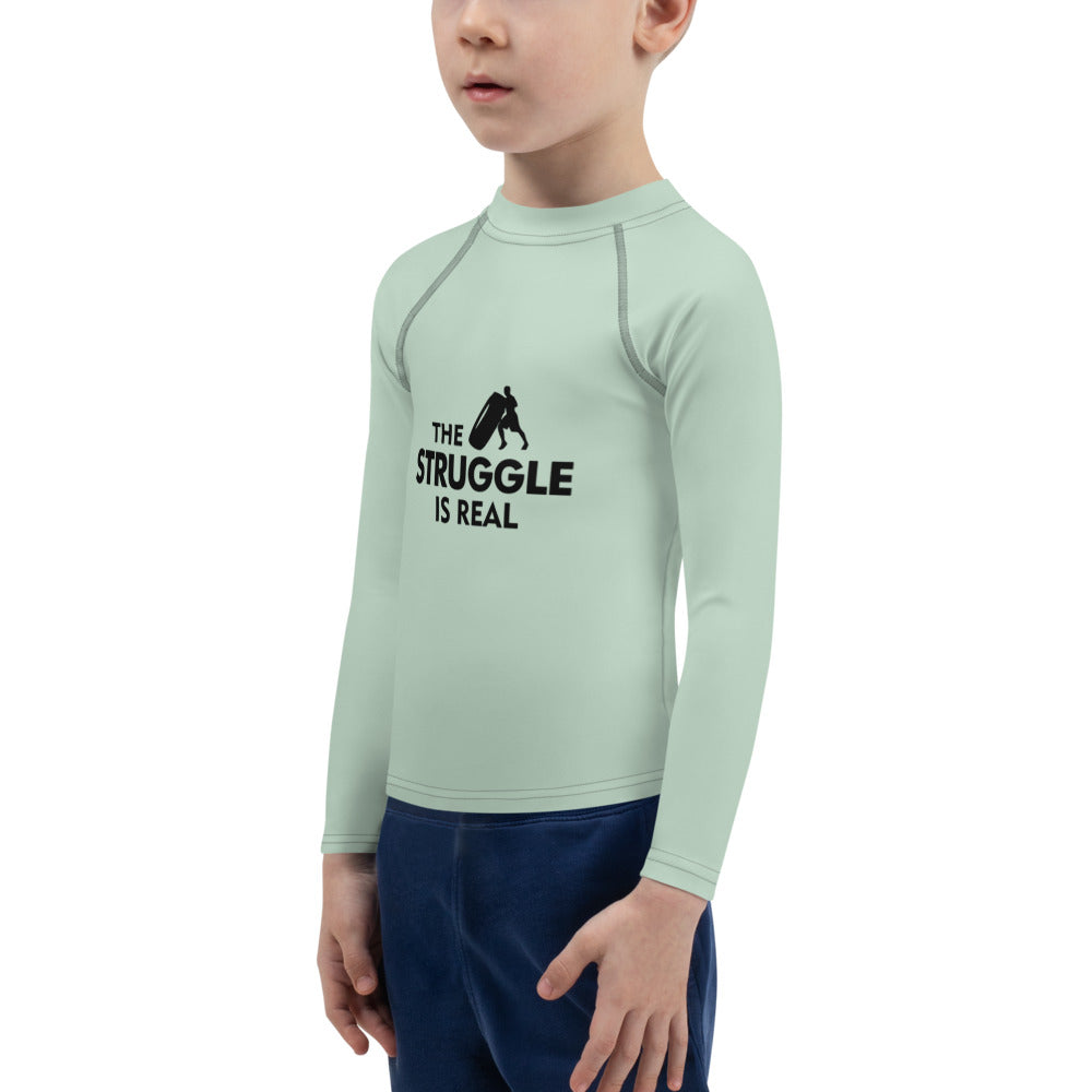 THE STRUGGLE IS REAL - Kids Rash Guard