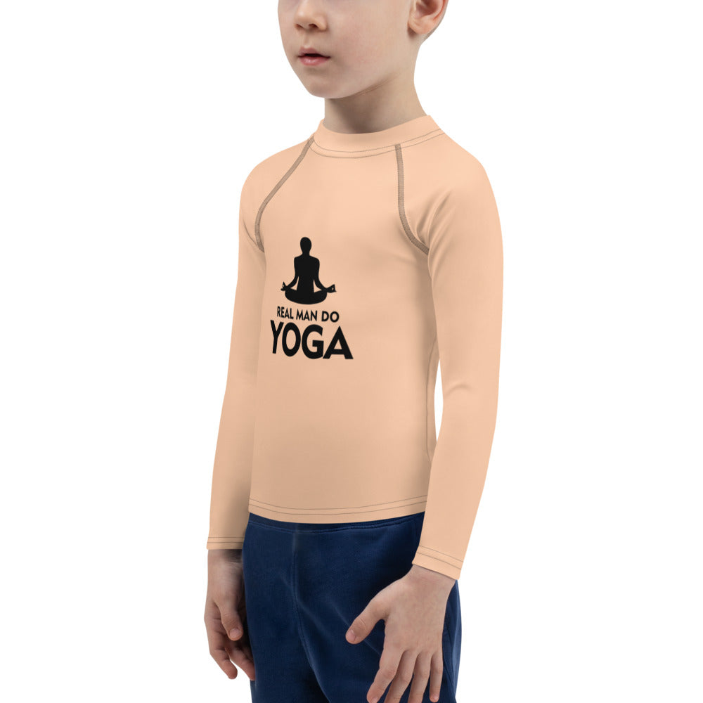 REAL MAN DO YOGA - Kids Rash Guard