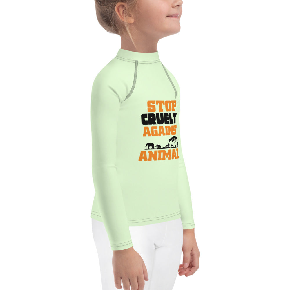 STOP CRUELTY AGAINST ANIMALS - Kids Rash Guard