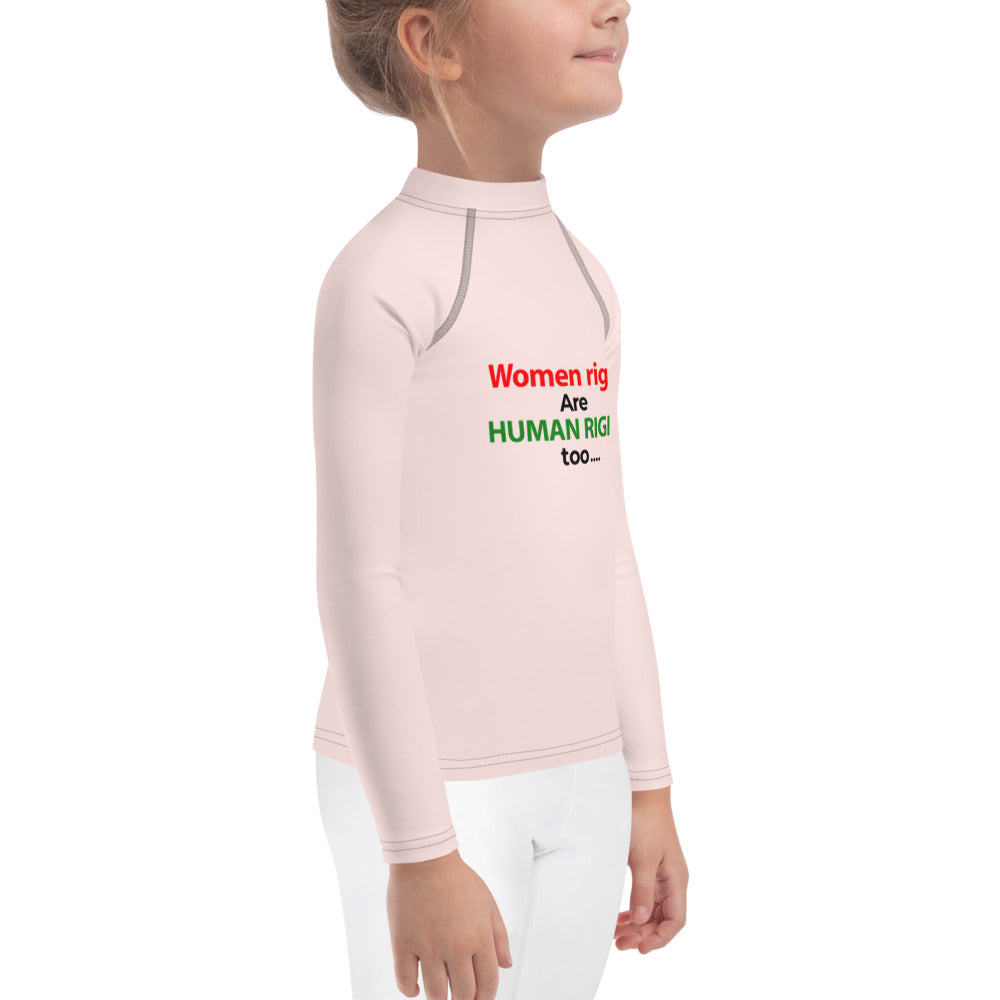 WOMEN RIGHTS ARE HUMAN RIGHTS TOO - Kids Rash Guard