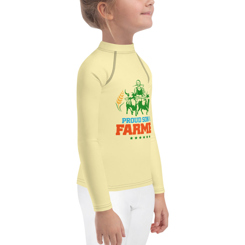 PROUD SON OF FARMER - Kids Rash Guard