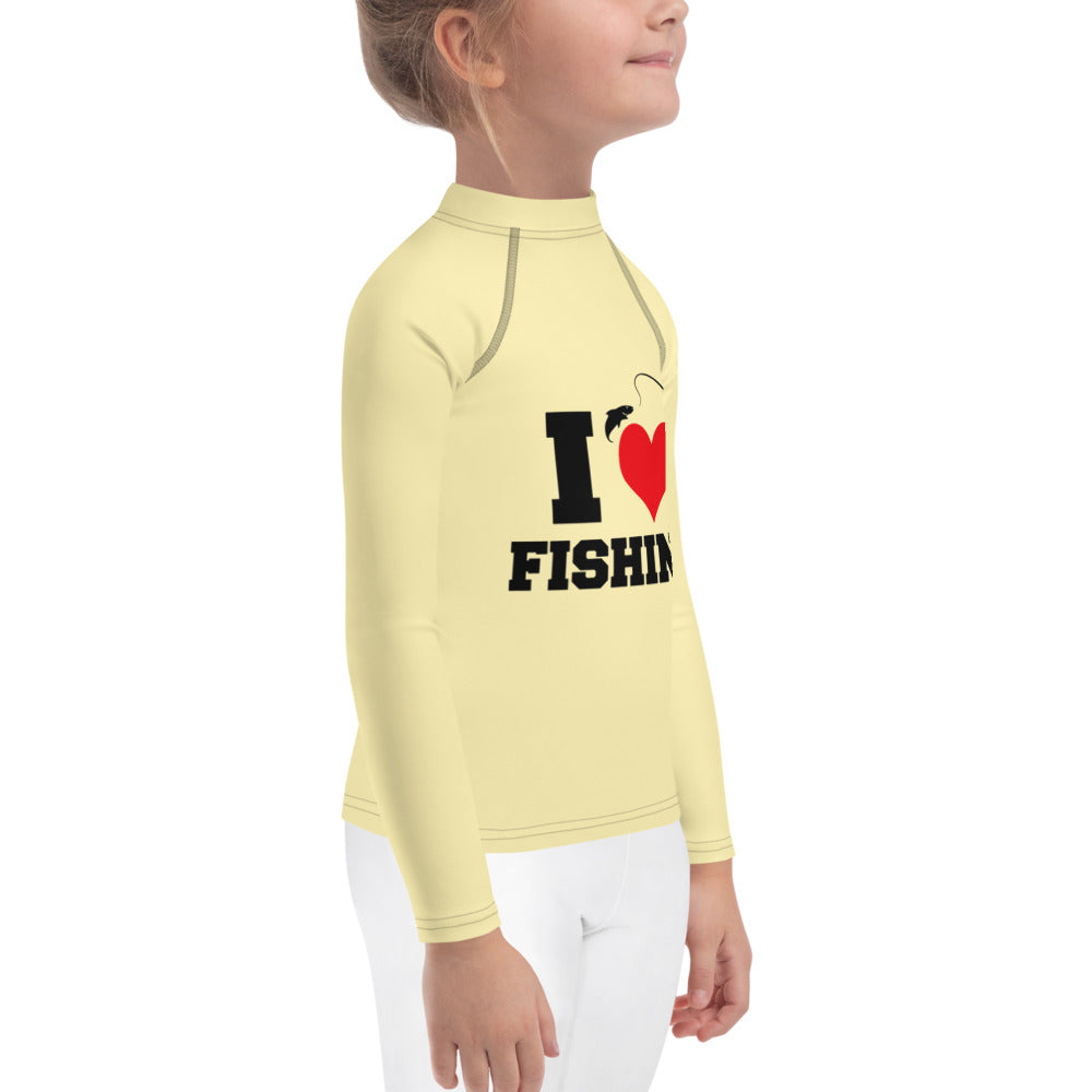 I LOVE FISHING - Kids Rash Guard